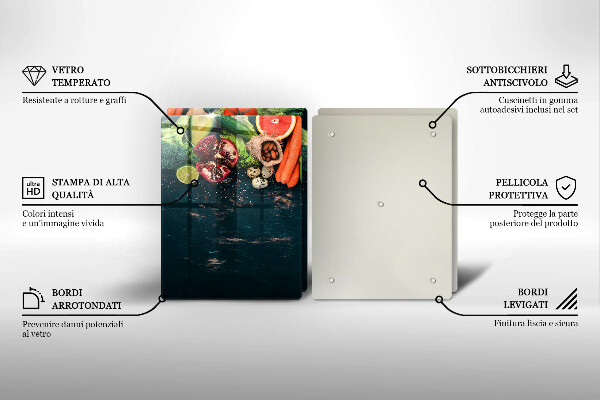 Tagliere in vetro temperato Frutta e verdura