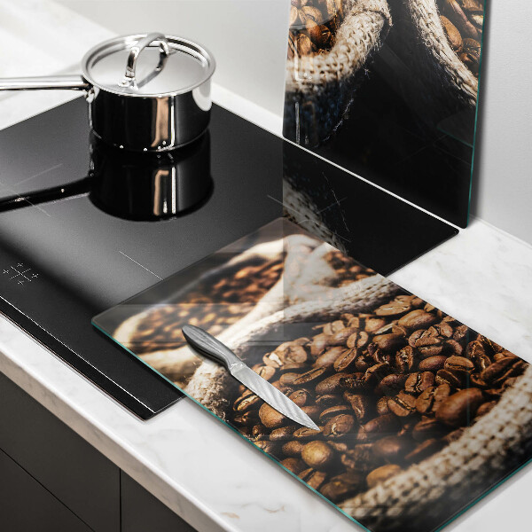 Tagliere in vetro temperato Sacchetti di caffè in grani