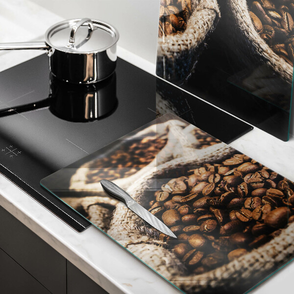 Tagliere in vetro temperato Sacchetti di caffè in grani