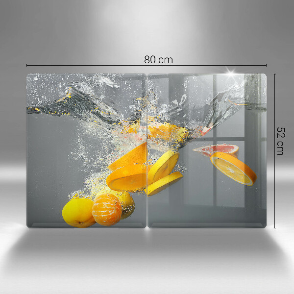 Tagliere in vetro temperato Limoni in acqua