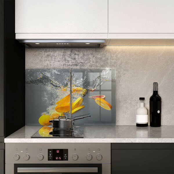 Tagliere in vetro temperato Limoni in acqua