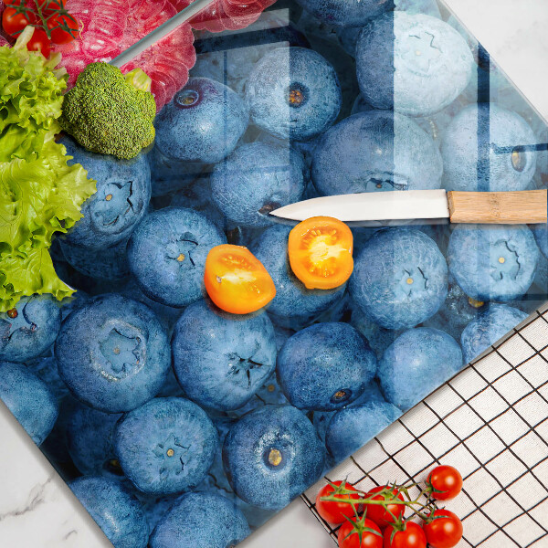 Tagliere in vetro temperato Frutti di lampone e mirtillo