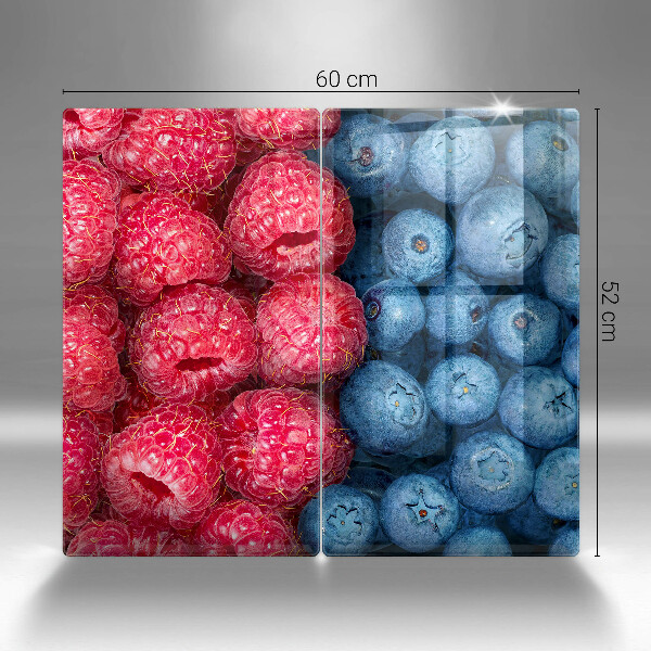 Tagliere in vetro temperato Frutti di lampone e mirtillo