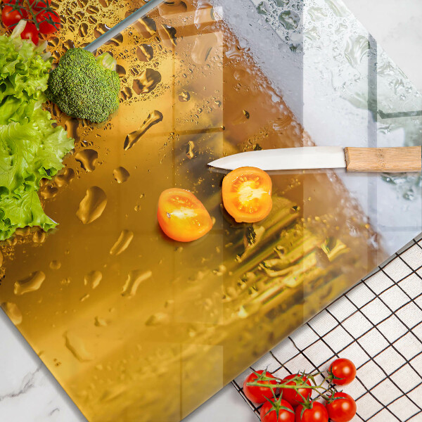 Tagliere in vetro temperato Bicchiere di birra bagnato