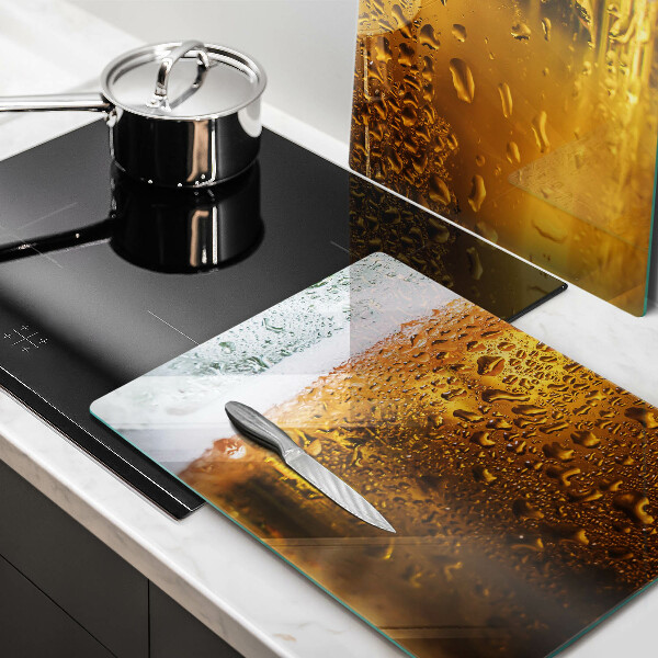 Tagliere in vetro temperato Bicchiere di birra bagnato