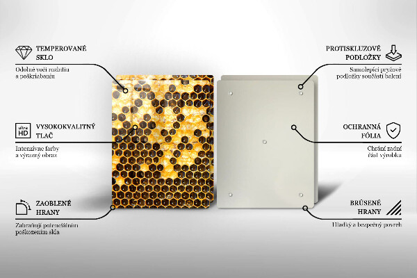 Tagliere in vetro temperato Favo
