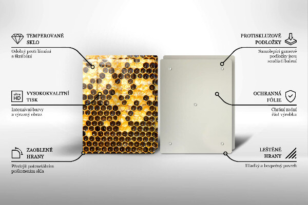 Tagliere in vetro temperato Favo