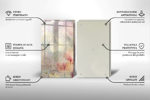 Tagliere in vetro temperato Fondo di struttura della vernice