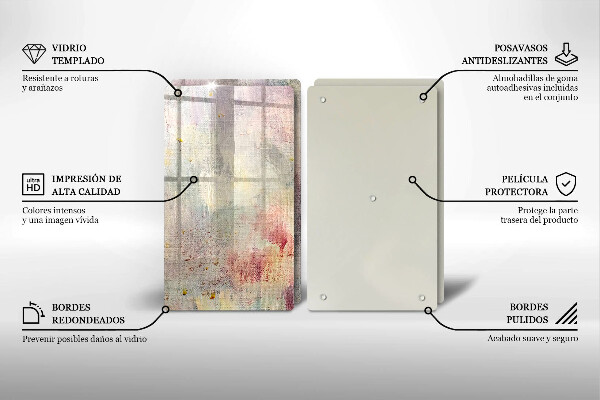 Tagliere in vetro temperato Fondo di struttura della vernice