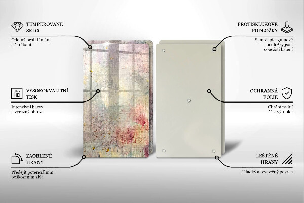 Tagliere in vetro temperato Fondo di struttura della vernice