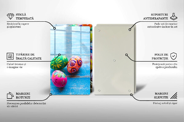 Tagliere in vetro temperato Uova di Pasqua Uova di Pasqua