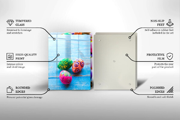 Tagliere in vetro temperato Uova di Pasqua Uova di Pasqua