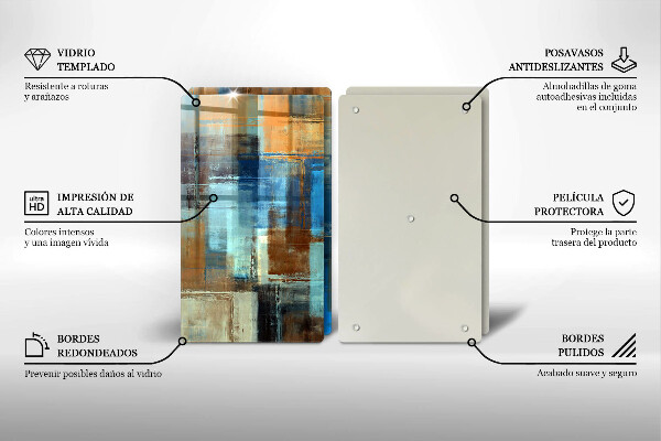 Tagliere in vetro temperato Sfondo dipinto