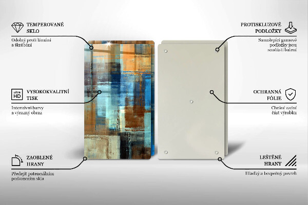 Tagliere in vetro temperato Sfondo dipinto