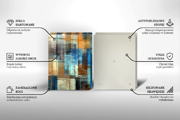 Tagliere in vetro temperato Sfondo dipinto