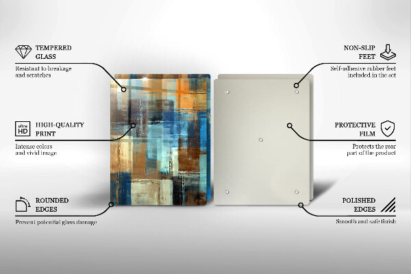 Tagliere in vetro temperato Sfondo dipinto
