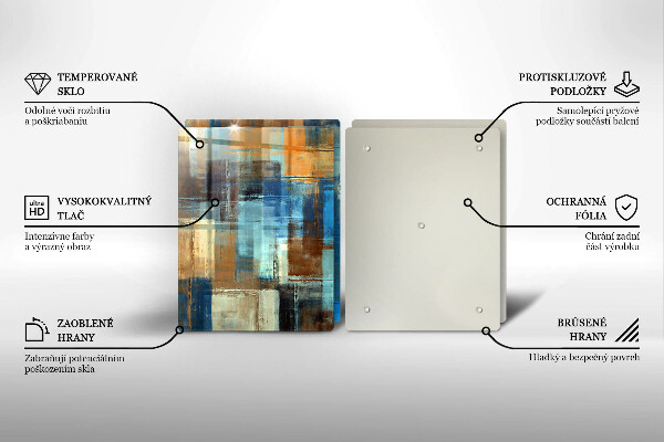 Tagliere in vetro temperato Sfondo dipinto