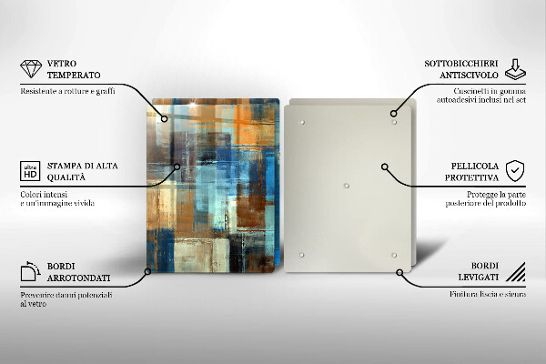 Tagliere in vetro temperato Sfondo dipinto