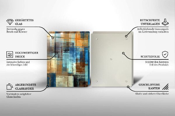 Tagliere in vetro temperato Sfondo dipinto