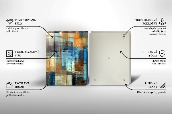 Tagliere in vetro temperato Sfondo dipinto