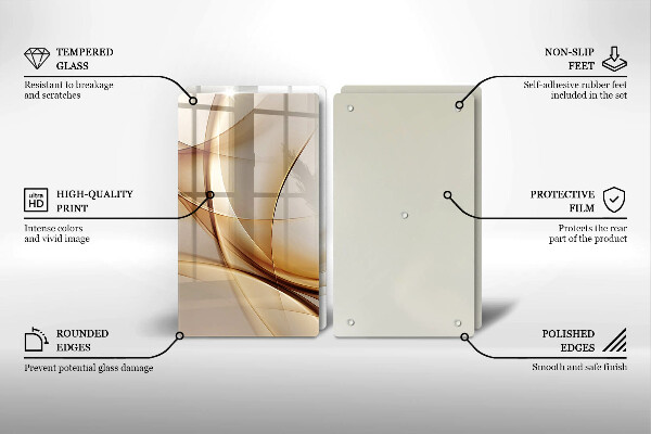 Tagliere in vetro temperato Forme astratte