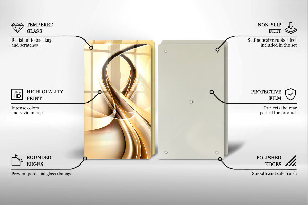 Tagliere in vetro temperato Astrazione del fumo