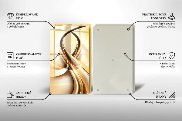 Tagliere in vetro temperato Astrazione del fumo