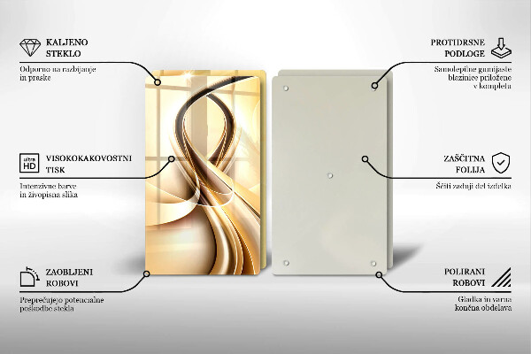 Tagliere in vetro temperato Astrazione del fumo