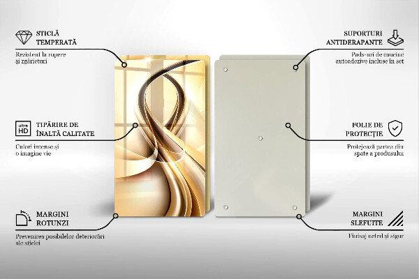 Tagliere in vetro temperato Astrazione del fumo