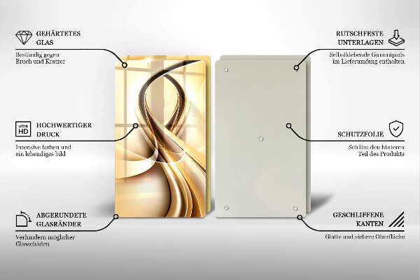 Tagliere in vetro temperato Astrazione del fumo