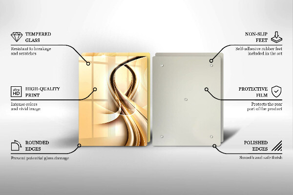 Tagliere in vetro temperato Astrazione del fumo