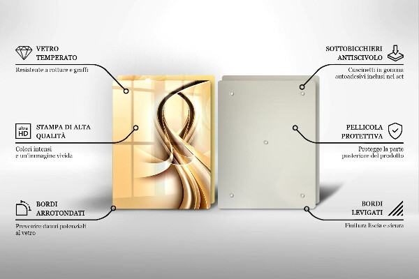 Tagliere in vetro temperato Astrazione del fumo
