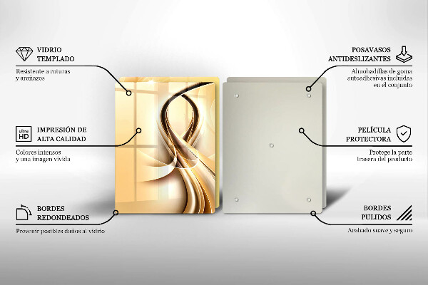 Tagliere in vetro temperato Astrazione del fumo
