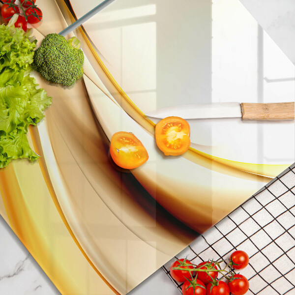 Tagliere in vetro temperato Linee di fumo astratte