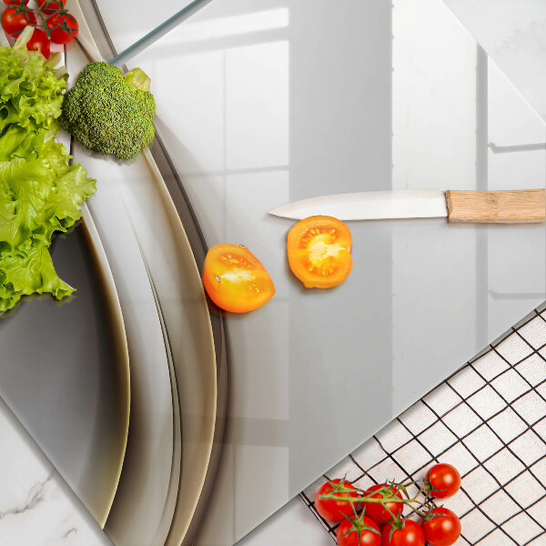 Tagliere in vetro temperato Astrazione di linee morbide