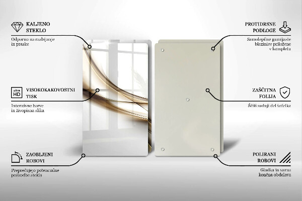 Tagliere in vetro temperato Astrazione di linee morbide