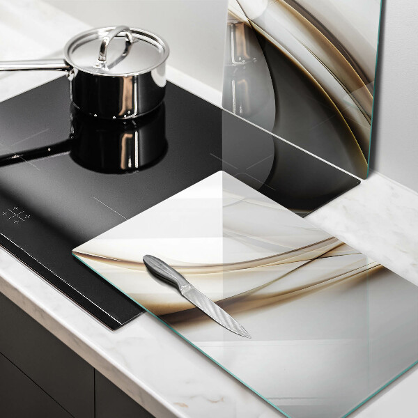 Tagliere in vetro temperato Astrazione di linee morbide
