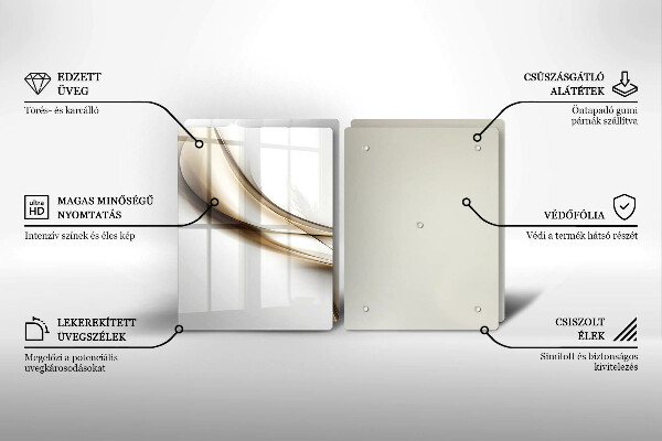 Tagliere in vetro temperato Astrazione di linee morbide