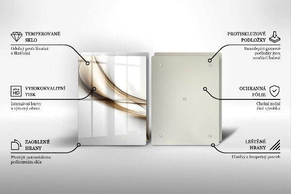 Tagliere in vetro temperato Astrazione di linee morbide