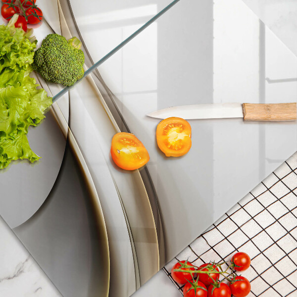 Tagliere in vetro temperato Astrazione di linee morbide