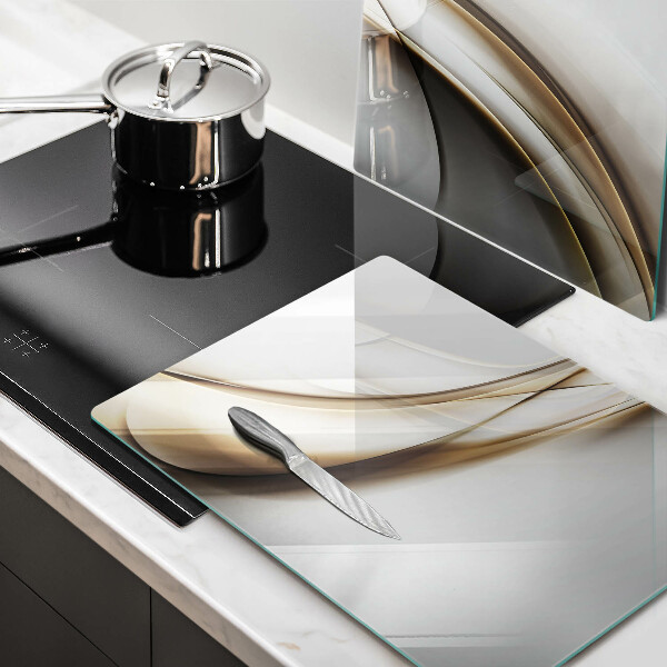 Tagliere in vetro temperato Astrazione di linee morbide