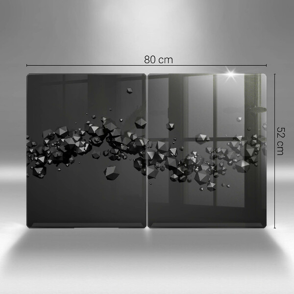 Tagliere in vetro temperato Astrazione di forme 3D