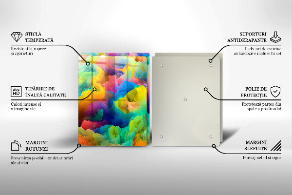 Tagliere in vetro temperato Astrazione colorata