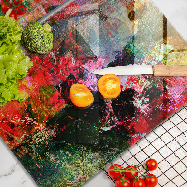 Tagliere in vetro temperato Dipingi l'astrazione