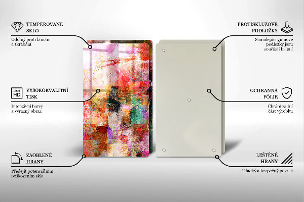 Tagliere in vetro temperato Dipingi l'astrazione