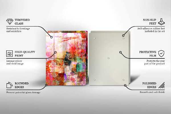 Tagliere in vetro temperato Dipingi l'astrazione