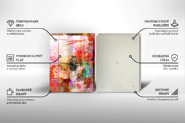 Tagliere in vetro temperato Dipingi l'astrazione