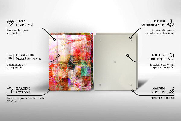Tagliere in vetro temperato Dipingi l'astrazione