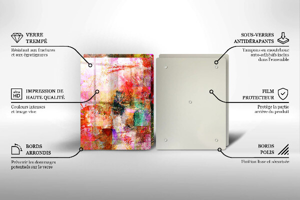 Tagliere in vetro temperato Dipingi l'astrazione
