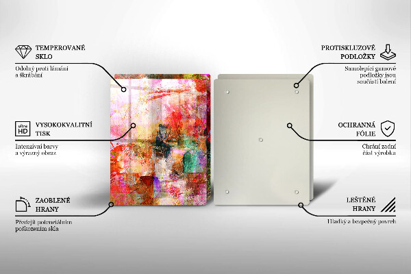 Tagliere in vetro temperato Dipingi l'astrazione